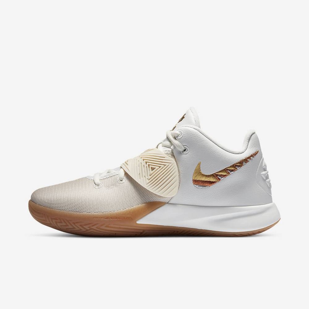 Chaussure De Basket Nike Kyrie Flytrap 3 Blanche 9163-025 Summit White/Metallic Silver/Metallic Copper/Metallic Gold Femme | JXQ-53393228